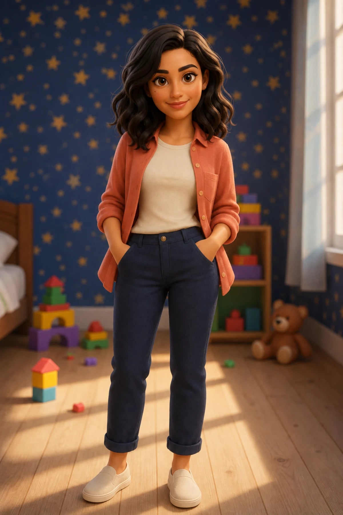 Portrait en univers jouet vivant 3D